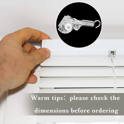 4 Pieces Blind Wand Tilter Control Wand or 1 Inch Mini Blind Head Rail Mechanism Replacement with D Shaped Gear Tilter Mechanism Hook Connection