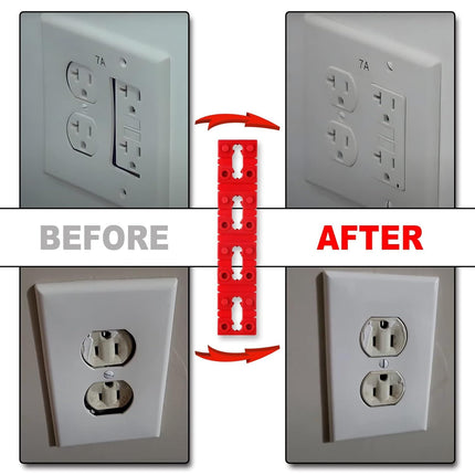 Outlet Spacers or Electrical Box,  48 PCS Switch and Receptacle Spacers or Loose Outlet Plug ix, Electrical Extender Outlet Shims Light Switch Spacer