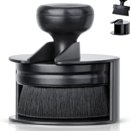 Car Tire Shine Applicator,Vegan Tire Shine Brush with Stand or Auto Detailing Cleaning Service (Black)