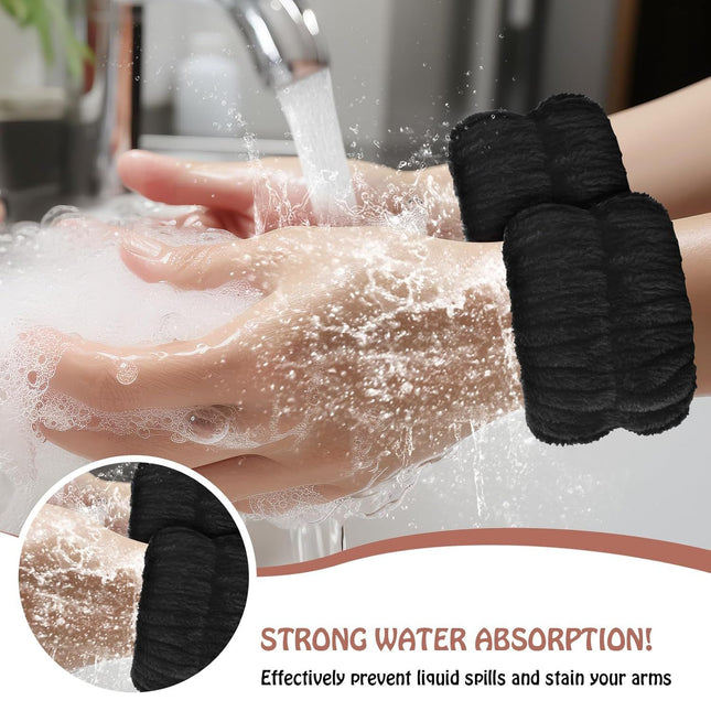 Wrist Bands or Washing ace 4pcs Spa ace Washing Wristbands Microiber Arm Wrist Towels Absorbent – product detail