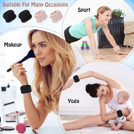 Wrist Bands or Washing ace, 4pcs Spa ace Washing Wristbands, Microiber Arm Wrist Towels, Absorbent Wash Wristbands or Woman Men, Prevent Water rom Spilling Down Your Arms