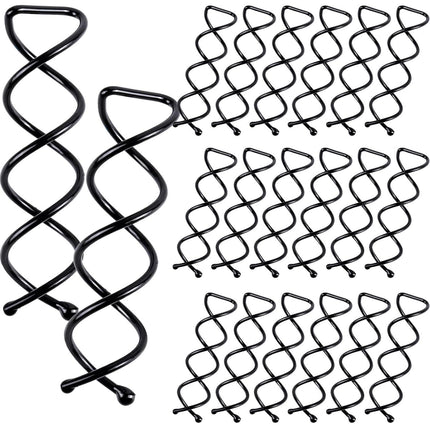 20PCS Spiral Hair Pins, Spin Pins Spiral Bobby Pins or Girls, Women and Kids, Non-Scratch Round Clip & Bun Twist, Stylish Bun Bobby Pins, Premium Spin Pins or Hair, Black