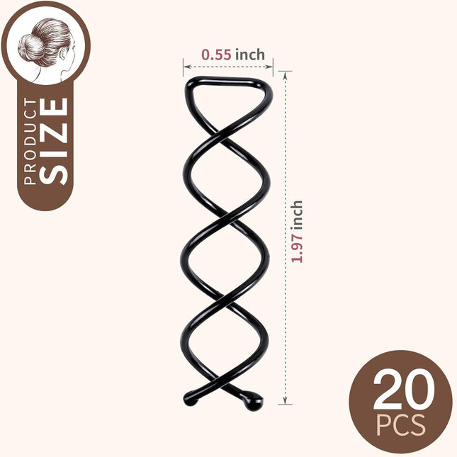20PCS Spiral Hair Pins Spin Pins Spiral Bobby Pins or Girls Women and Kids Non-Scratch – product detail