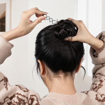20PCS Spiral Hair Pins, Spin Pins Spiral Bobby Pins or Girls, Women and Kids, Non-Scratch Round Clip & Bun Twist, Stylish Bun Bobby Pins, Premium Spin Pins or Hair, Black