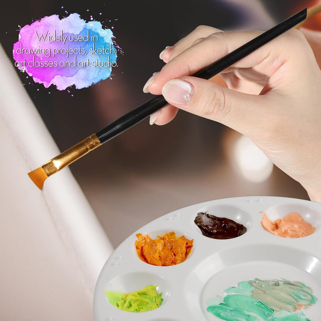 Round Paint Tray Palettes and Paint Brushes Set Paintbrushes 3 PCS Plastic Paint Palettes Pallets – product detail