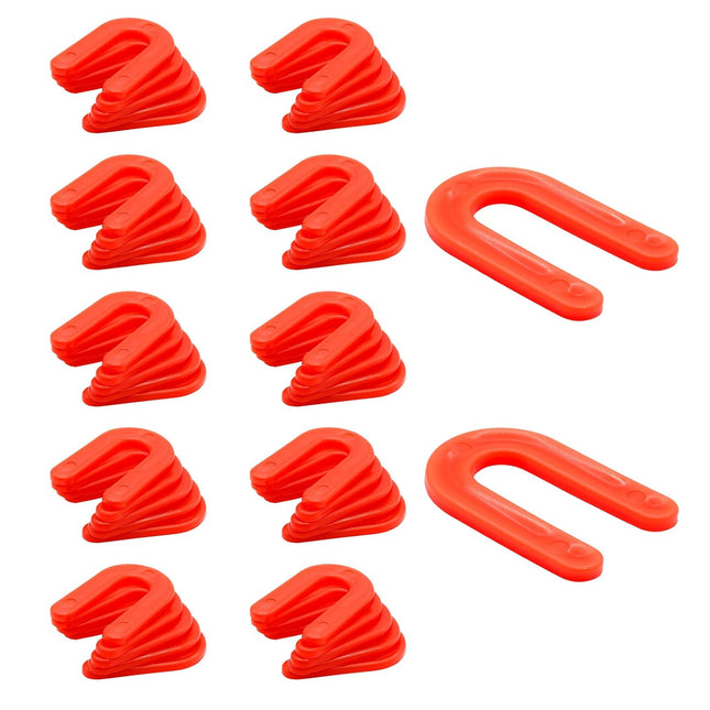 Biaungdo 50 Pcs Horseshoe Shim Tile Spacers 1/8 Inch U Shape Tile Spacers Plastic Shims Structural Shims