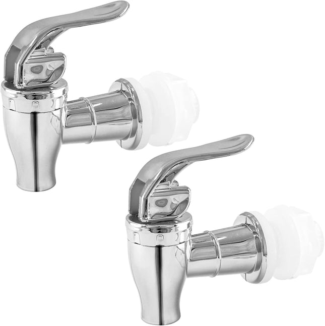 Biaungdo 2 Pcs Replacement Spigot for Beverage Dispenser Silver Push Style Beverage Dispenser Carafe Spigot