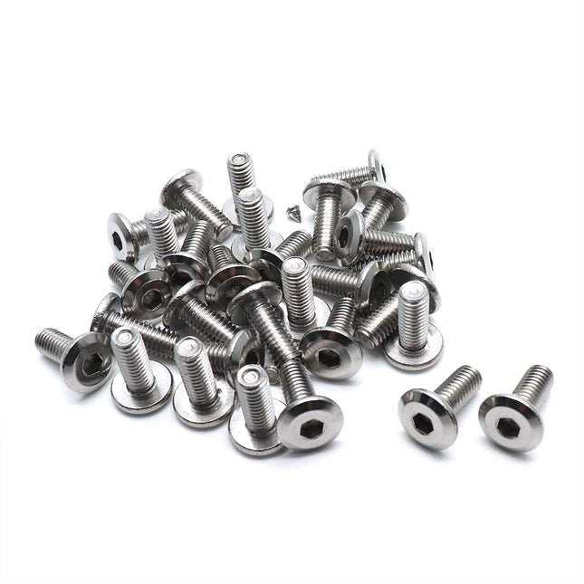 Biaungdo M6x15mm Stainless Steel Flat Head Hex Socket Cap Bolts Screws Countersunk Connector Fastener Pack