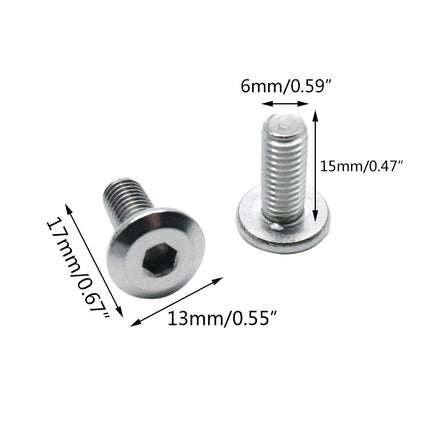 Biaungdo M6x15mm Stainless Steel Flat Head Hex Socket Cap Bolts Screws Countersunk Connector Fastener,Pack of 30