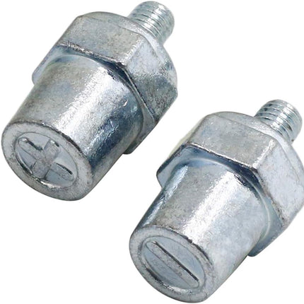 Biaungdo One Pair Zinc Alloy Battery Side Terminal Charging Posts Fit 8mm Positive (+) or Negative (-) Battery Cable terminals