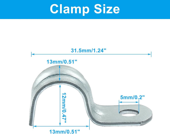 Biaungdo 30 Pcs M12 Rigid Pipe Strap 1/2 Inch Zinc Plated Steel One Hole Strap – product detail