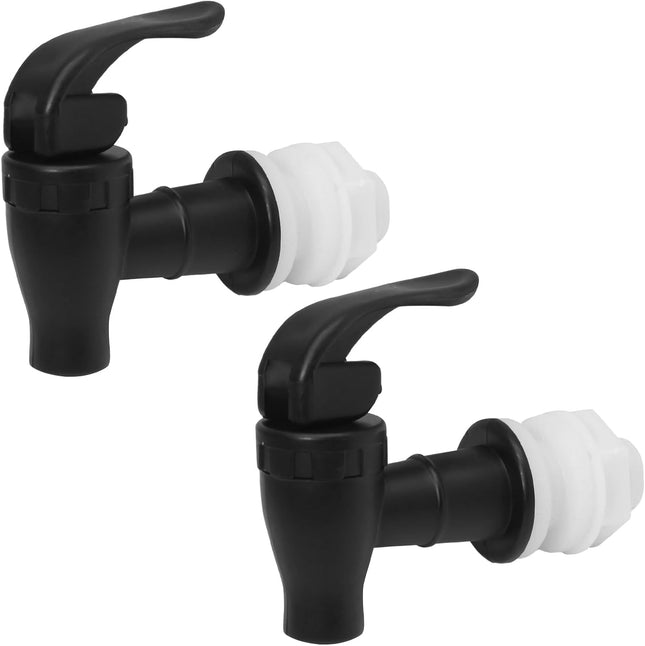 Biaungdo 2 Pcs Replacement Spigot for Beverage Dispenser Black Push Style Beverage Dispenser Carafe Spigot