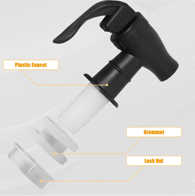 Biaungdo 2 Pcs Replacement Spigot for Beverage Dispenser Black Push Style Beverage Dispenser Carafe Spigot – product detail