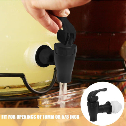 Biaungdo 2 Pcs Replacement Spigot for Beverage Dispenser, Black Push Style Beverage Dispenser Carafe Spigot Water Dispenser Replacement Spout Faucet