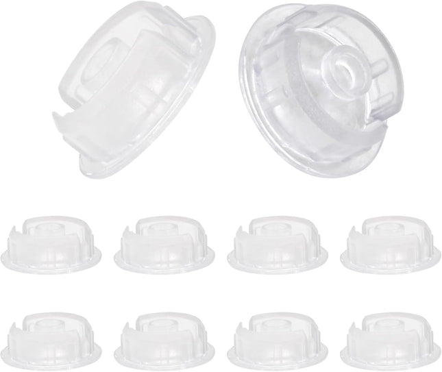 Biaungdo 10 Pcs Bottom Rail Ladder Cord Button Plugs Clear Color Blinds Bottom Rail Plugs V1259-DP01-D-55