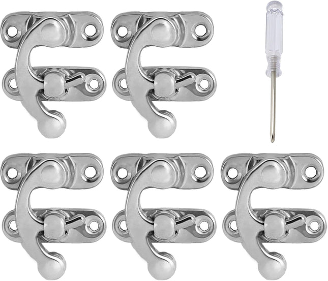 Biaungdo 5pcs Retro Vintage Style Swing Bag Clasp Closure Lock Latch for Furniture Wooden Box