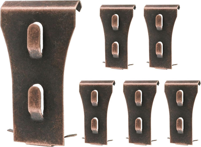 Biaungdo 6 Pcs Brick Wall Clips Steel Brick Hook Clips Heavy Duty Brick Hanger for Hanging (Red
