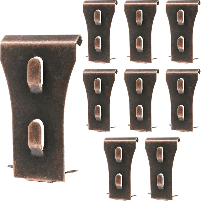 Biaungdo 8 Pcs Brick Wall Clips Steel Brick Hook Clips Heavy Duty Metal Brick Wall Hanger (Red
