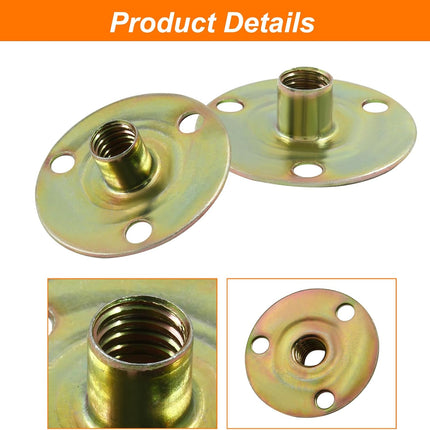 Biaungdo Furniture Leg Mounting Plates, 4 Sets 5/16 Attachment Plates with Hanger Bolts Screws for Furniture Sofa Cabinet Chair Couch Seats Strengthen Weak Furniture feet Repair Plates(5/16x37x2.5mm)
