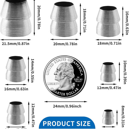 Biaungdo 7 Pc Safety Round Handle Wedges, Mauls Handle Kit for Hammer Axe Sledge (0.31", 0.39", 0.47", 0.55", 0.63", 0.71", 0.78")