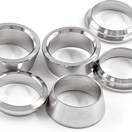 Biaungdo 12 Pairs Compression Fitting Ferrule Sleeve, 304 Stainless Steel 3/8" Tube OD Compression Double Ferrule Sleeve Ring
