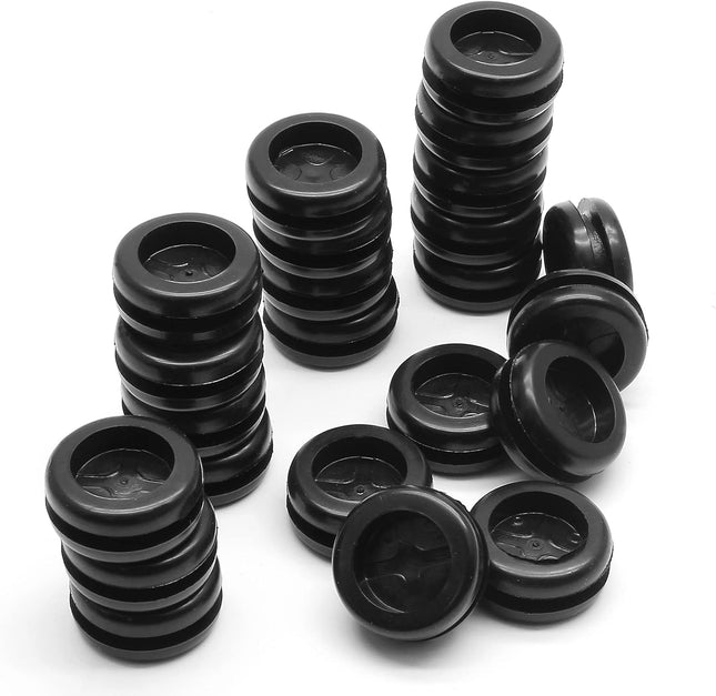 Biaungdo 60 Pcs Rubber Grommet 5/8 Drill Hole Double-Sided Black Synthetic Rubber Grommet for Wire (14mm x