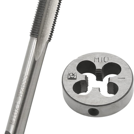Biaungdo M10 x 1mm Tap and M10 x 1mm Die Metric Right Hand Thread, HSS Right Hand Thread Tap and Die Set
