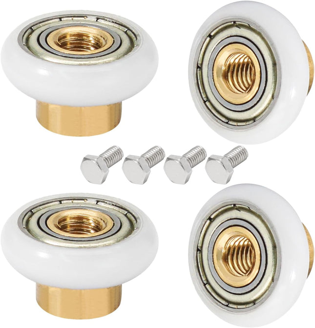 Biaungdo 4 Sets Shower Door Rollers 19 mm Shower Door Rollers Runners Wheels Replacement Part