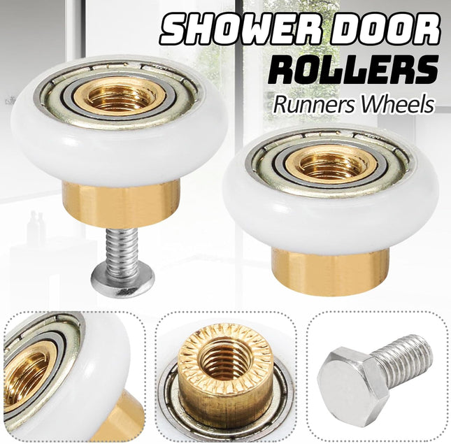Biaungdo 4 Sets Shower Door Rollers 19 mm Shower Door Rollers Runners Wheels Replacement Part – product detail