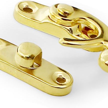 Biaungdo 5pcs Gold Vintage Style Swing Bag Clasp Closure Lock Latch for Furniture Wooden Box Jewelry Case Silver Tone with Mounting Screw & Screwdriver, 33 x 29 mm