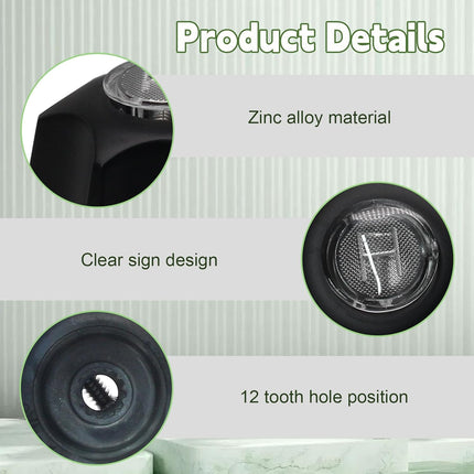 Biaungdo Black Shower Knob Replacement Set of 3, Bathtub Faucet Handles Include Hot and Cold/Diverter Shower Knob for Remodeling Trim