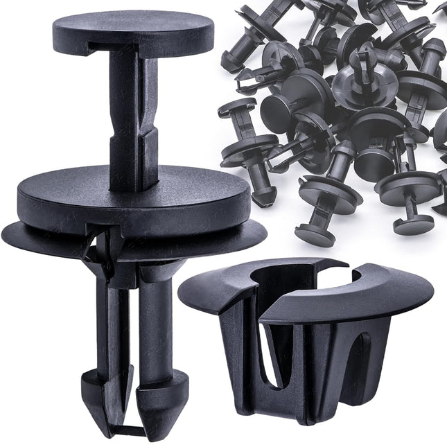 Rexka 15 Sets Silverado Bumper Clips Front Air Dam Deflector Retainer Clips Nut Grommet 15733971 in Black