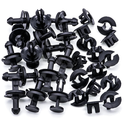 Rexka 15 Sets Silverado Bumper Clips Front Air Dam Deflector Retainer Clips Nut Grommet 15733971 15733970 Fits Chevy Trucks Suburban Tahoe Trailblazer GMC Canyon Savana Sierra Yukon Avalanche