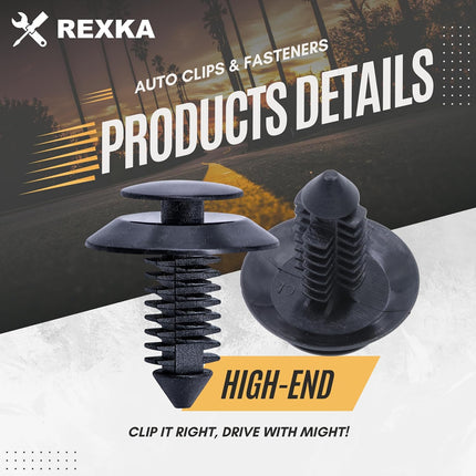 Rexka 50pcs Door Trim Panel Retainers Clips Fastener for Ford N801925-S Lincoln Mercury Bronco F150 Mustang F-250 F-350