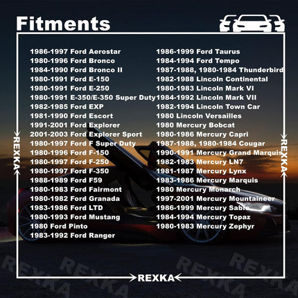 Rexka 50pcs Door Trim Panel Retainers Clips Fastener for Ford N801925-S Lincoln Mercury Bronco F150 Mustang F-250 F-350