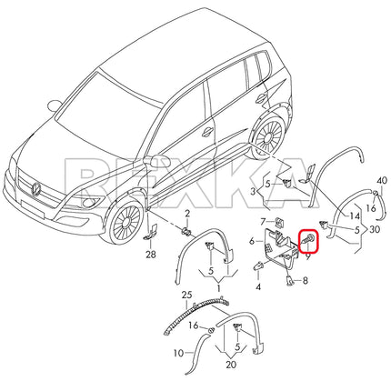 Rexka 30pcs T25 Fender Liner Splash Shield Bumper Cover Self Tapping Torx Screw Compatible with N90974701 Volkswagon Audi Porsche