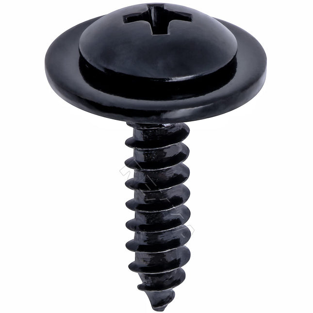Rexka 50pcs Fender Liner Splash Shield Wheelhouse Liner Screw Phillips Truss Head Sems Compatible in Black