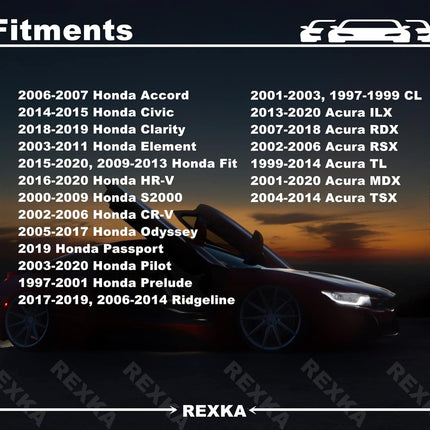 Rexka 50pcs Fender Liner Splash Shield Wheelhouse Liner Screw Phillips Truss Head Sems Compatible with Honda Acura BMW 90114-SE0-000 Accord ILX RDX TL TSX 90114SE0000