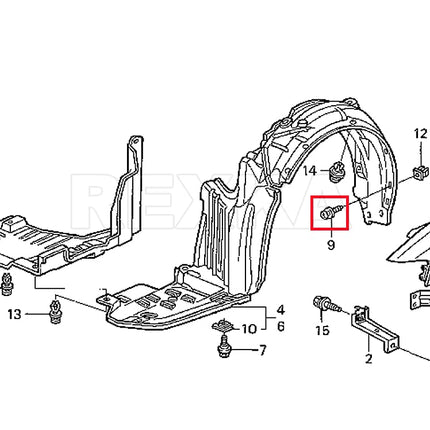 Rexka 50pcs Fender Liner Splash Shield Wheelhouse Liner Screw Phillips Truss Head Sems Compatible with Honda Acura BMW 90114-SE0-000 Accord ILX RDX TL TSX 90114SE0000