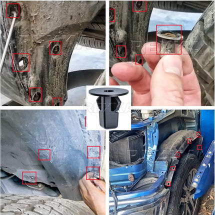 Rexka 40pcs Fender Liner Wheelhouse Liner Mud Guard Nylon Screw Grommet Nut Retainer Compatible with Toyota Lexus 90189-06013 Camry Corolla Highlander Tundra Tacoma Sequoia