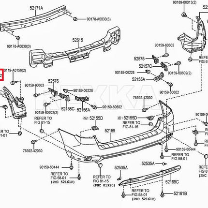 Rexka 40pcs Fender Liner Wheelhouse Liner Mud Guard Nylon Screw Grommet Nut Retainer Compatible with Toyota Lexus 90189-06013 Camry Corolla Highlander Tundra Tacoma Sequoia
