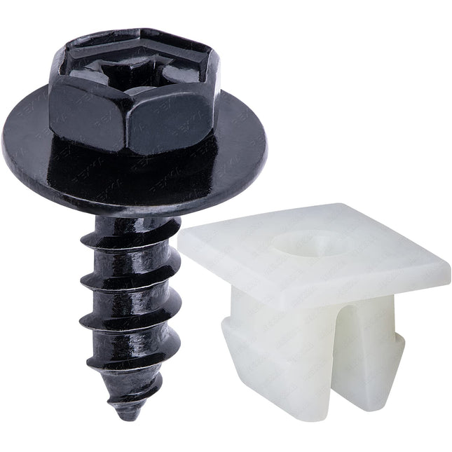 Rexka 10 Sets Bumper Cover Splash Shield Mud Guard Screw Bolt & Nylon Screw Grommet – product detail