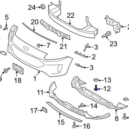 Rexka 15pcs M4.2 Fender Liner Door Trim Panel Wheelhouse Liner Bumper Cover Side Shield Retainer Screw Bolt for Ford W716345S450B Edge Escape F-150 Fusion Mustang Lincoln MKC MKX MKZ W716345-S450B