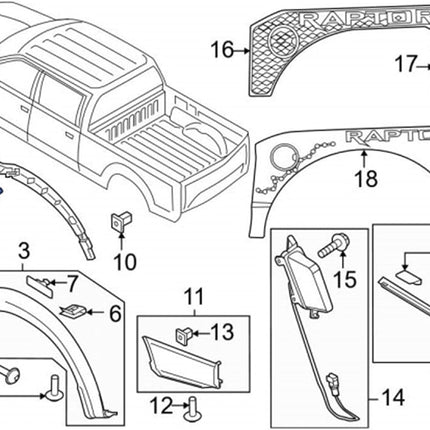 Rexka 15pcs M4.2 Fender Liner Door Trim Panel Wheelhouse Liner Bumper Cover Side Shield Retainer Screw Bolt for Ford W716345S450B Edge Escape F-150 Fusion Mustang Lincoln MKC MKX MKZ W716345-S450B
