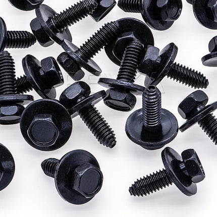 Rexka 15pcs 5/16"-18 x 7/8" Indented Hex Head Sems Body Bolts Screw for GM Chevy GMC Trucks 12337916 3846202 Fender Pickup Box Radiator Air Intake Exhaust Seat Interior Exterior Trim Panel Engine
