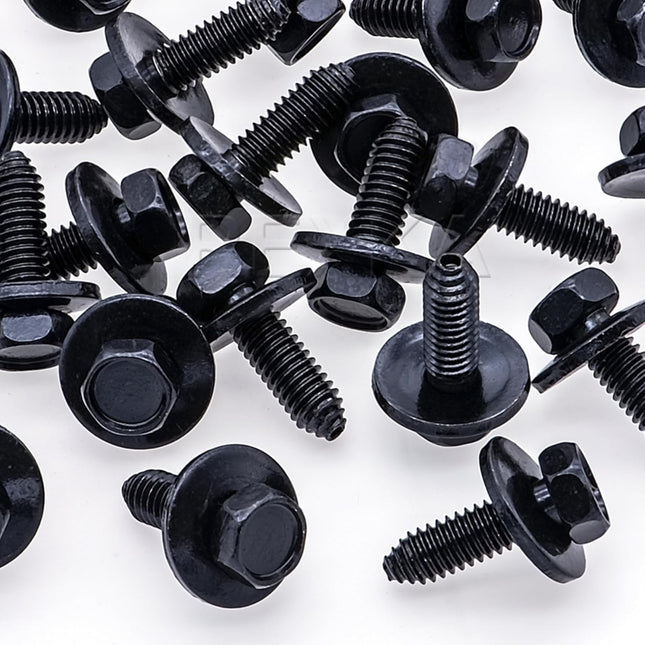 Rexka 15pcs 5/16 -18 x 7/8 Indented Hex Head Sems Body Bolts Screw for GM – product detail