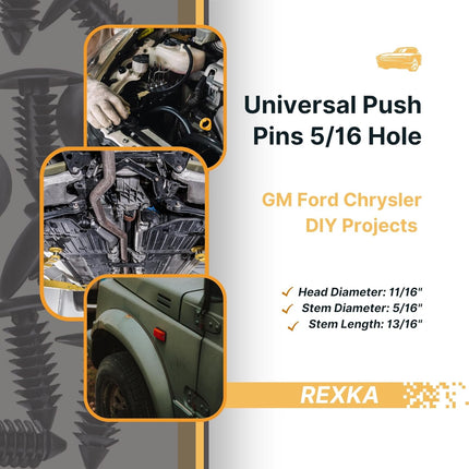 Rexka 30pcs Fender Bumper Shield Fender Liner Push Pin Retainer Clips 6030441 for Jeep Dodge Ram Chrysler