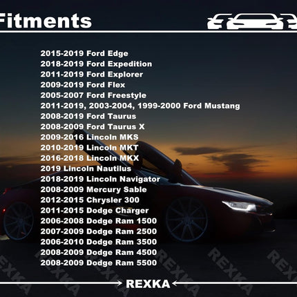 Rexka 30pcs Fender Liner Retainers Clips Fasteners for Ford W706092-S300 Edge Explorer Flex Mustang Taurus Chrysler 6508197AA Dodge Charger Ram 1500 2500 3500 4500 5500