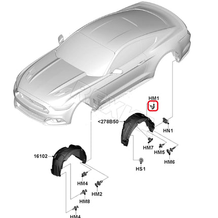 Rexka 30pcs Fender Liner Retainers Clips Fasteners for Ford W706092-S300 Edge Explorer Flex Mustang Taurus Chrysler 6508197AA Dodge Charger Ram 1500 2500 3500 4500 5500