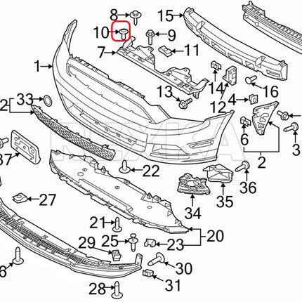 Rexka 30pcs Fender Liner Retainers Clips Fasteners for Ford W706092-S300 Edge Explorer Flex Mustang Taurus Chrysler 6508197AA Dodge Charger Ram 1500 2500 3500 4500 5500